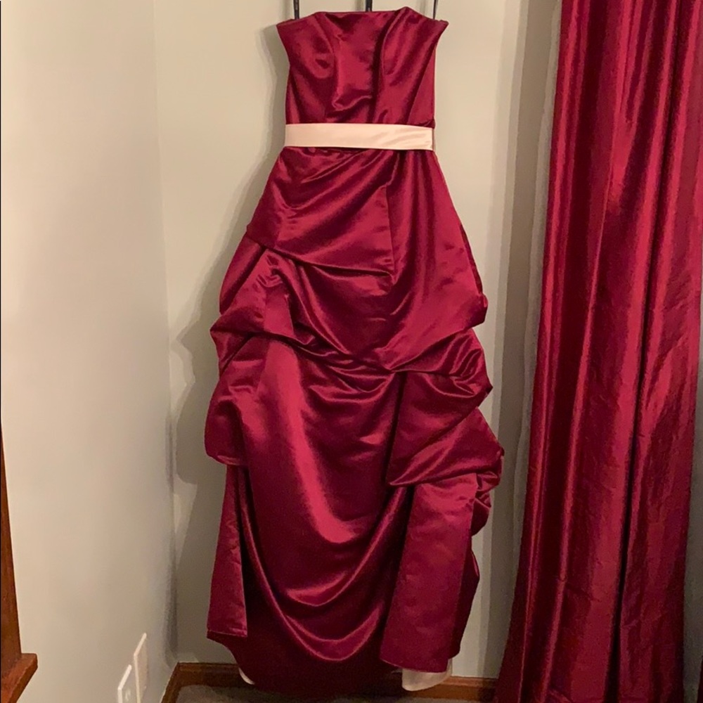 Formal strapless full length gown